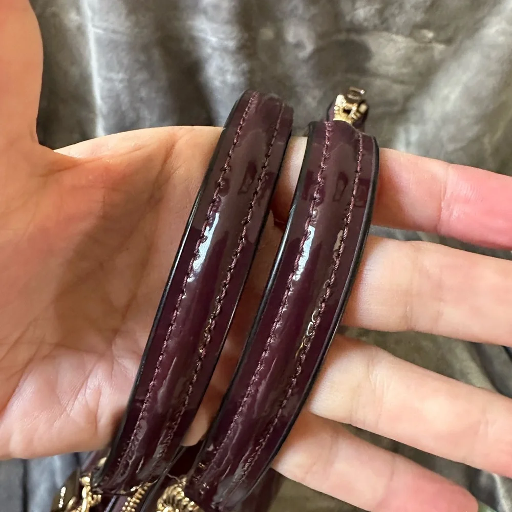 Coach Patent Leather Burgundy Tote - Picture 6 of 9